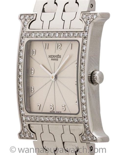 hermes uhr heure h|hermes watch diamond.